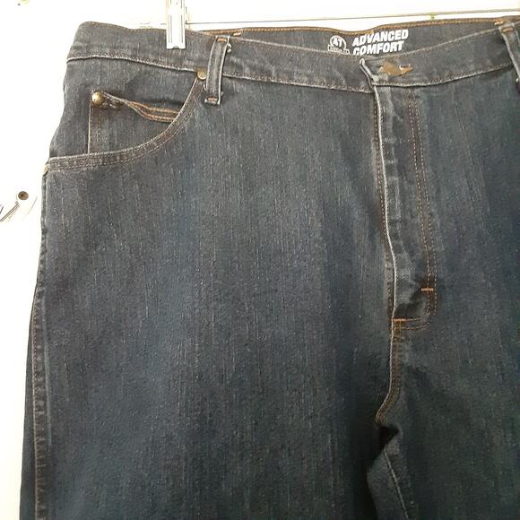 Wrangler Jeans Mens 40X36 Blue Denim 47 Regular Fit Advanced Comfort Cowboy - Picture 2 of 8